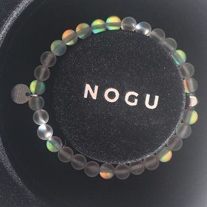 Nogu Rainbow Mermaid Glass White Bead Bracelet